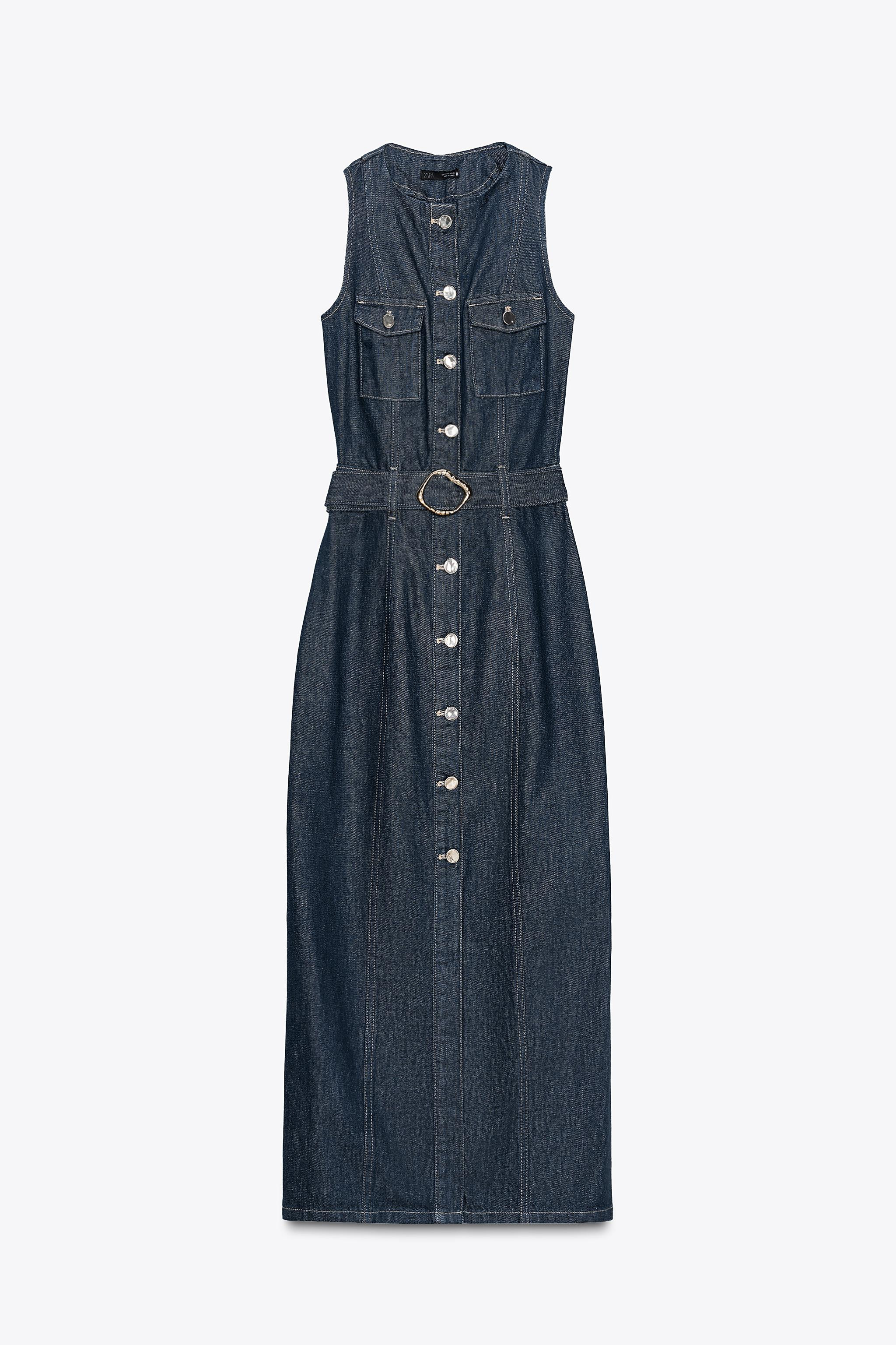 Z1975 BELTED DENIM DRESS | Zara US