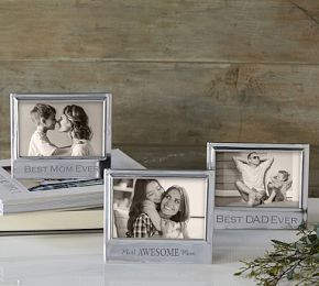 Mom & Dad Signature Metal Picture Frames - 4" x 6" | Pottery Barn (US)