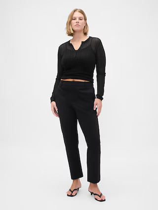 High Rise Ponte Slim Crop Pants | Gap (US)