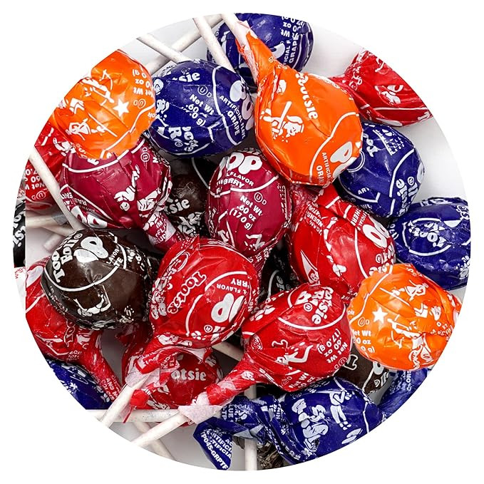 Tootsie Roll Pops with Chocolate Tootsie Roll Center, 1lb Bulk Bag (Approx 22 Count), Original As... | Amazon (US)