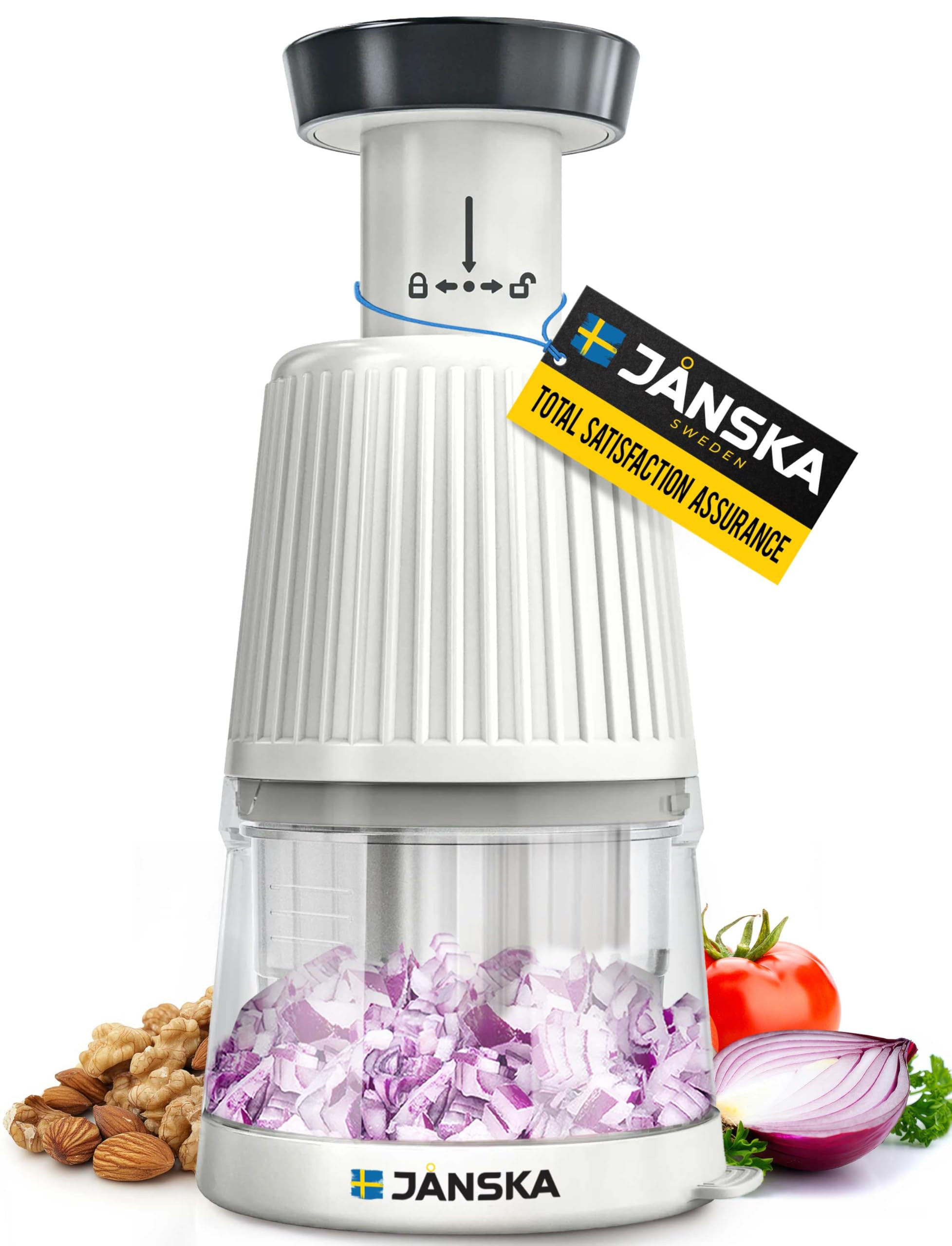 UltraChop Push Food & Vegetable Chopper, Heavy-Duty Stainless Steel Blades, Durable & Ergonomic D... | Amazon (US)