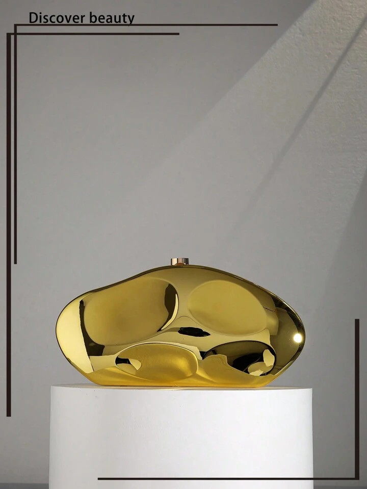 1 pieza Bolso de tarde de color metálico acrílico, bolso de mano de fiesta moderno con decoraci... | SHEIN