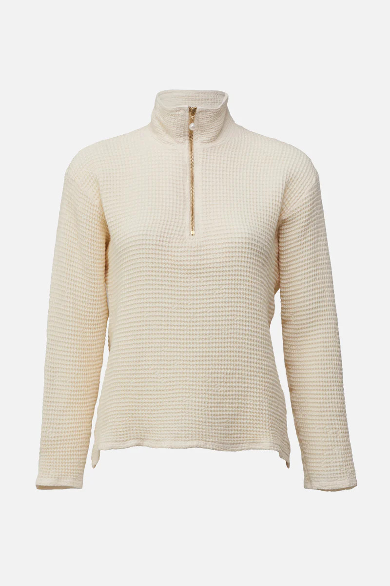 Waffle Half Zip Pullover | Bandier