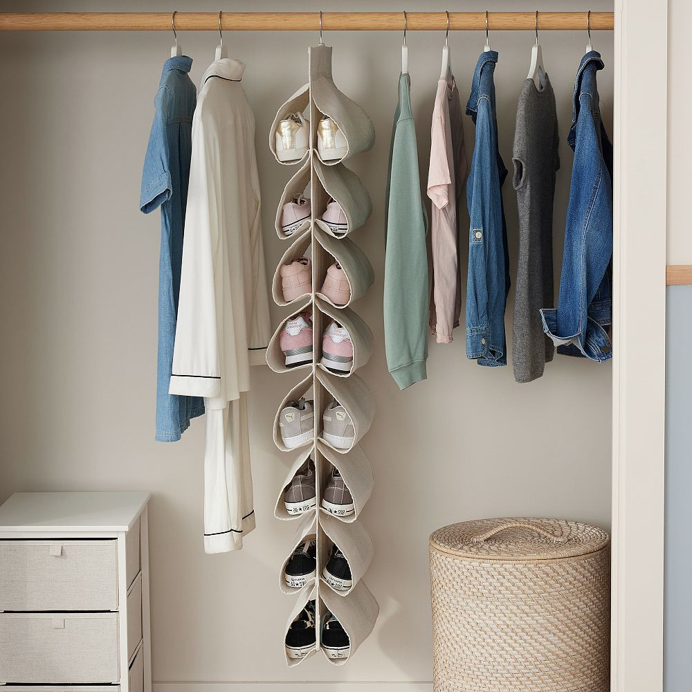 Hanging Closet Side Sling Shoe Storage | Pottery Barn Teen