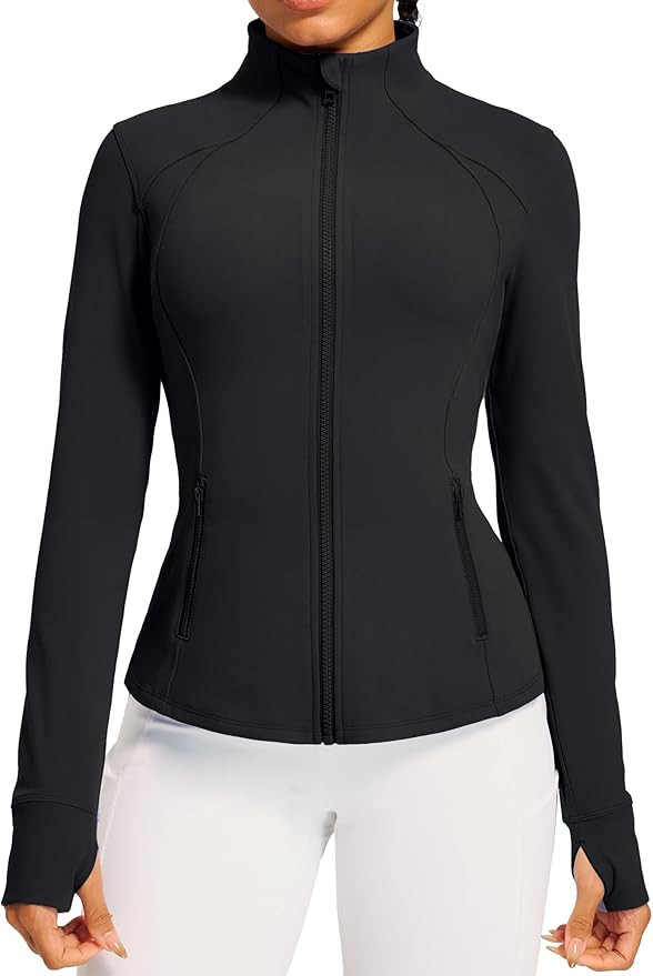 IUGA Women's Workout Jackets BBL Running Athletic Jackets Lightweight Full Zip Up Slim Fit for Wo... | Amazon (US)