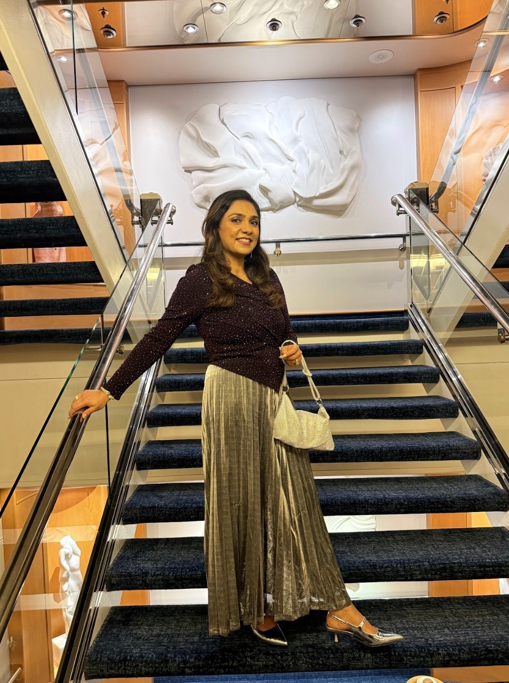 This beautiful pleated skirt and rhinestone top are perfect for date night or a formal dinner  

#LTKmomlife #LTKgrwm #LTKootd