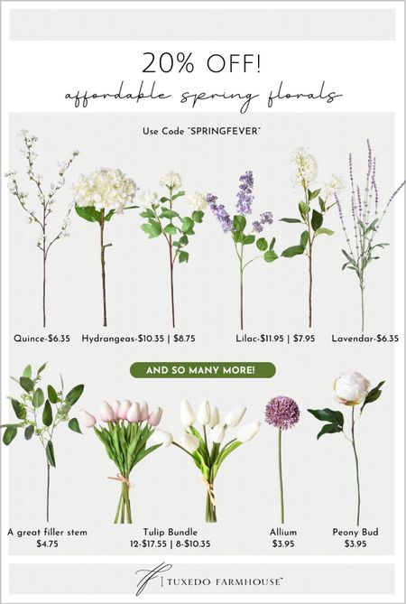 These faux spring florals are so affordable and 20% off! 

Home Decor, spring decor

#ltksalealert

#LTKhome #LTKfindsunder50 #LTKSeasonal