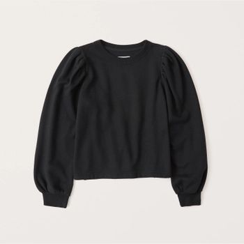 Puff-Sleeve Crewneck Sweatshirt | Abercrombie & Fitch (US)