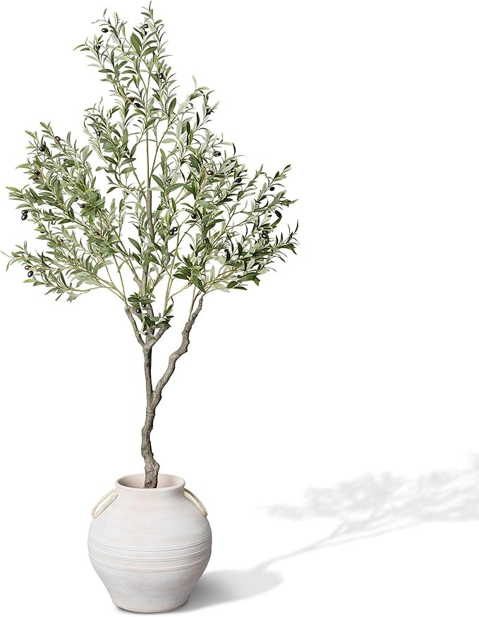 Olive Tree Artificial 7 Feet Tall, Fake Indoor Tree, Faux Decorative Tree | Amazon (US)