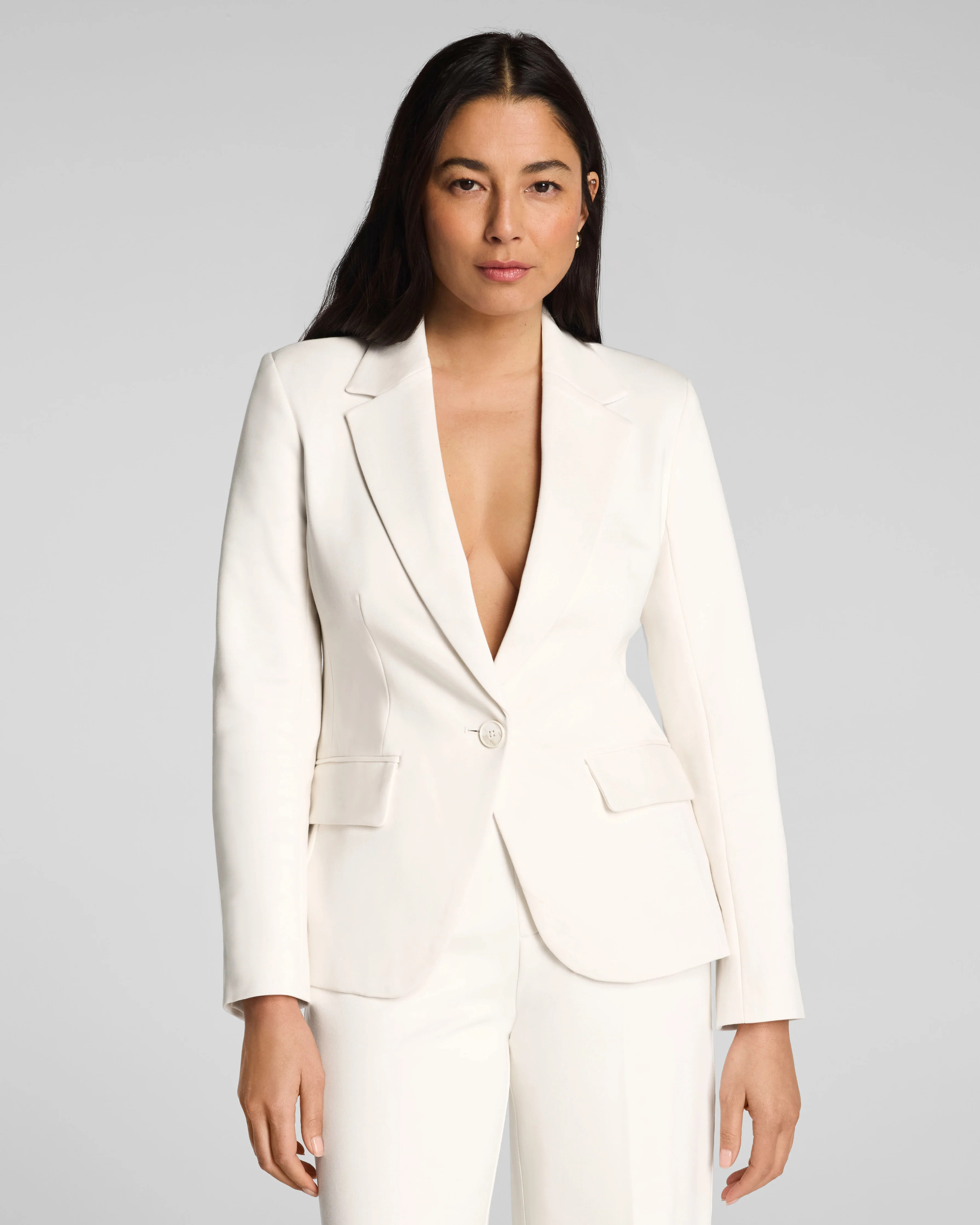 Tailored Ponte Blazer - Single Button, Structured Fit | SPANX | Spanx