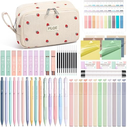 62PCS Aesthetic School Supplies, Cute Back to School Supplies College Essentials Preppy Stationar... | Amazon (US)