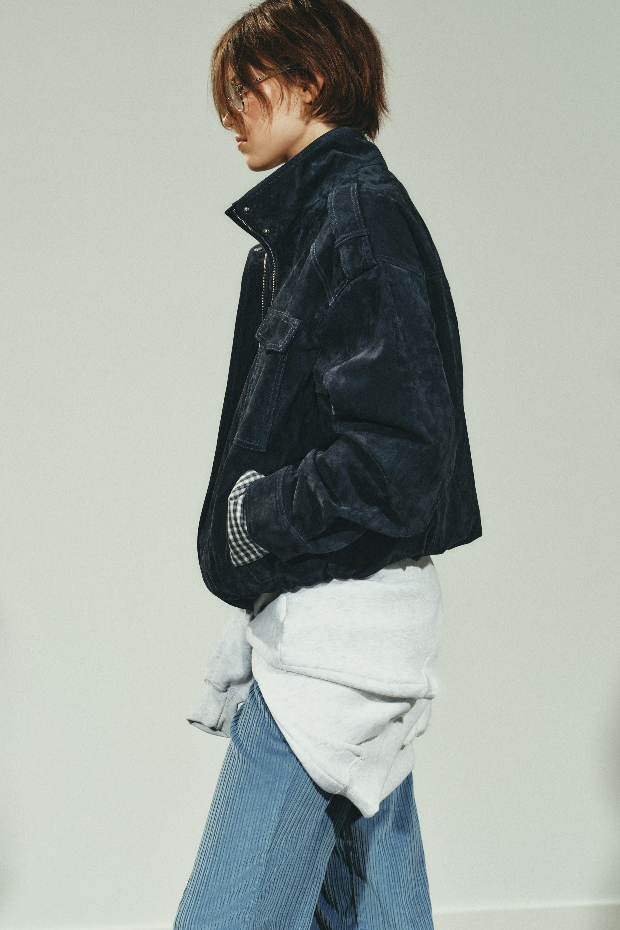 100% SUEDE LEATHER JACKET WITH POCKETS | Zara UK