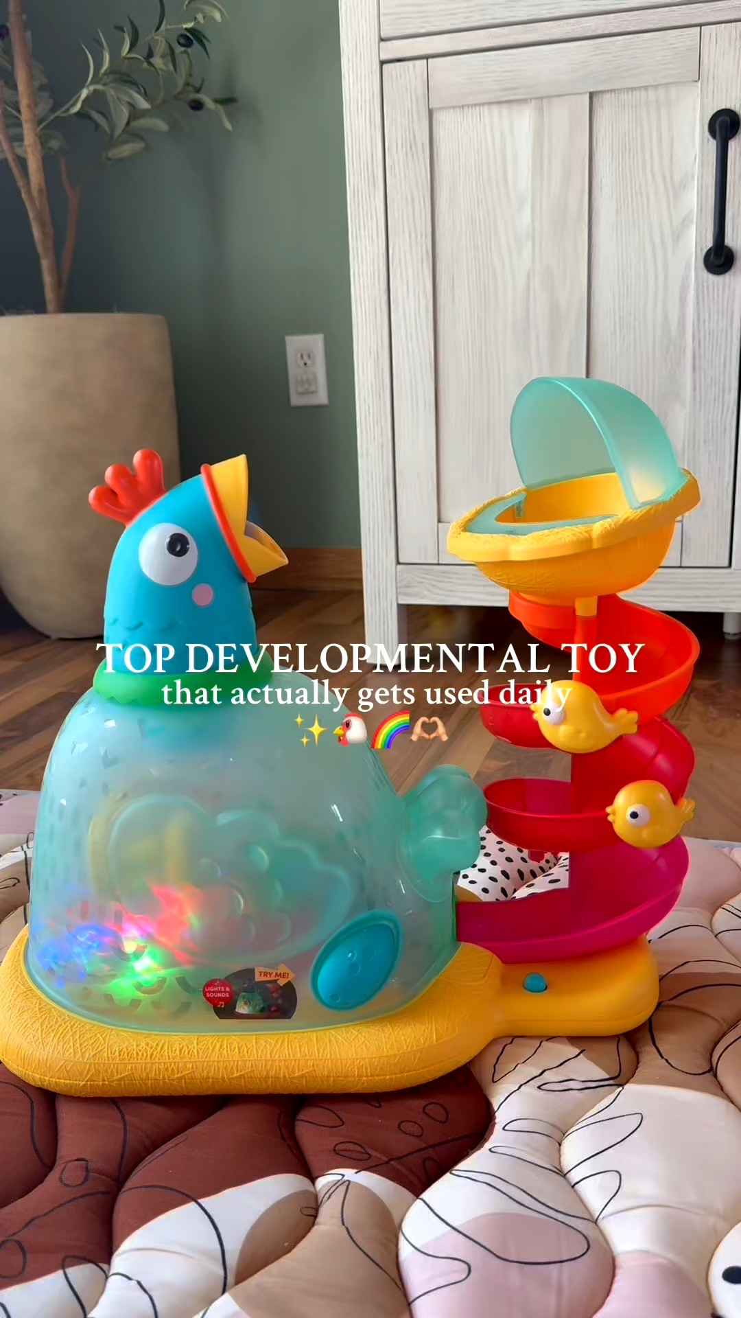 This chicken popper is amazing for building fine motor skills, hand eye coordination, and cause and effect learning while keeping your little one entertained 🤍

#LTKBaby #LTKFamily #LTKFindsUnder50