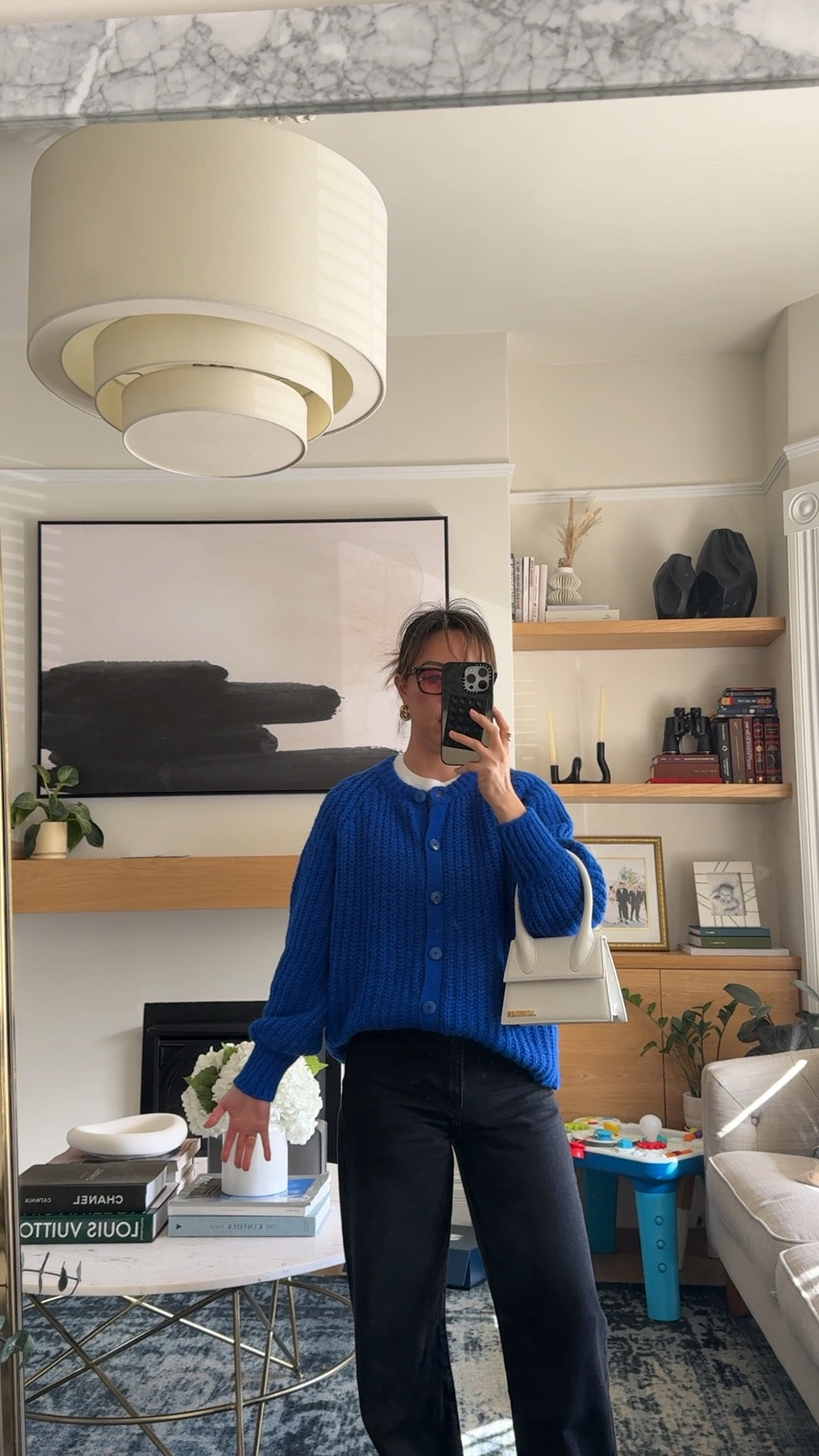 Wearing a size small in the sweater 