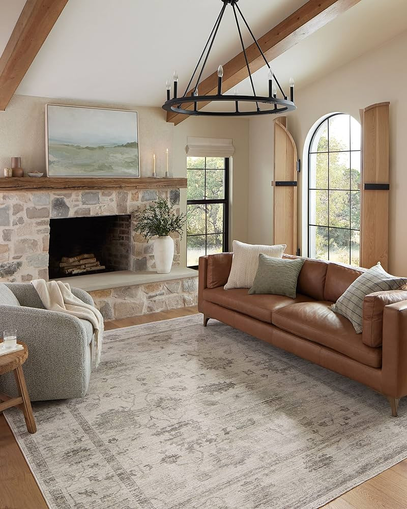 Loloi Magnolia Home by Joanna Gaines x Millie Silver/Dove 7'-10" x 10' Area Rug | Amazon (US)