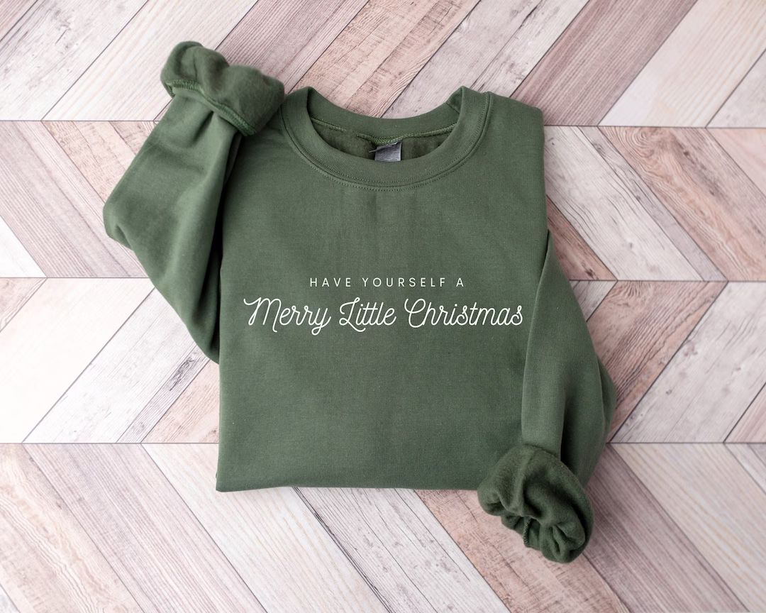 Merry Christmas Sweatshirt, Womens Christmas Shirt, Merry and Bright Christmas Sweater, Christmas... | Etsy (US)
