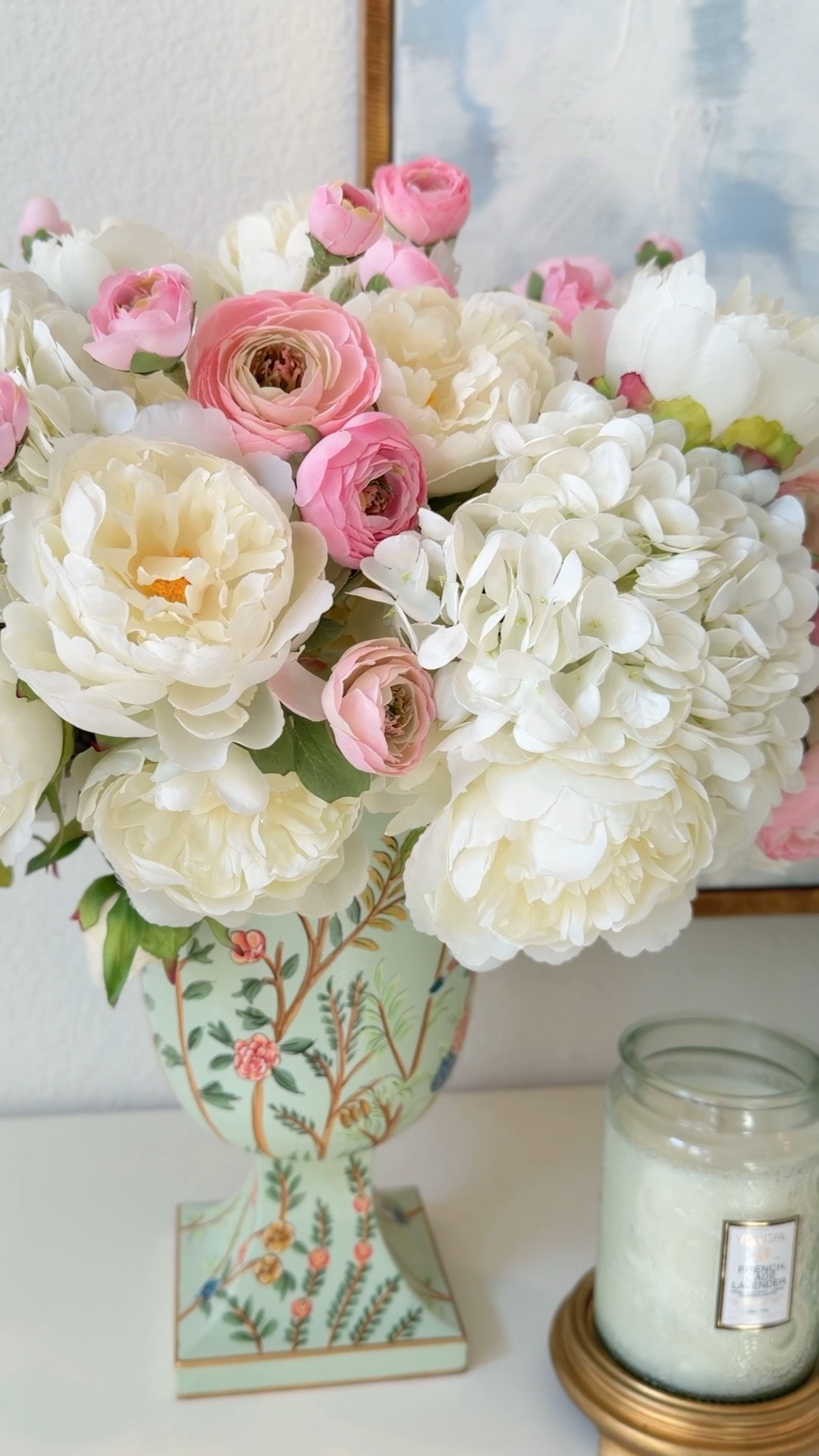 Spring floral arrangements, faux flowers, spring decor, cream
Peonies pink ranunculus white hydrangeas Amazon finds Mrs Alice 

#LTKSaleAlert #LTKMothersDay #LTKHome