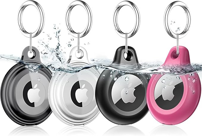 4 Pack Airtag Keychain for Apple Air Tag Holder IPX8 Waterproof Military-Grade Drop Shockproof Pr... | Amazon (US)