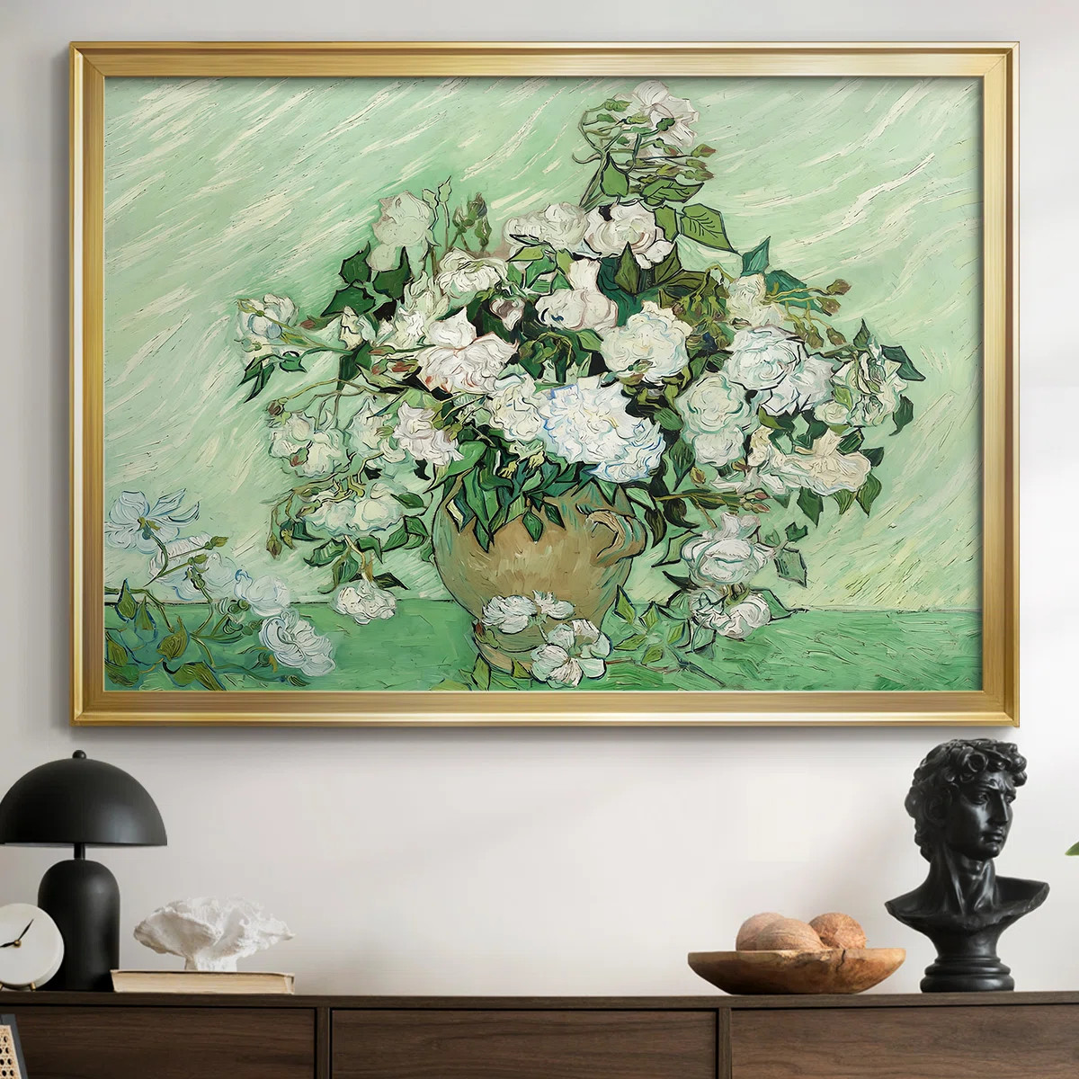 Winston Porter Roses-Vincent van Gogh-Framed Gallery Wrapped Canvas-1890 | Wayfair | Wayfair North America