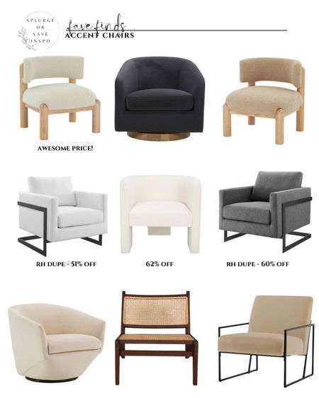 Modern accent chair. White accent chair. Gray accent chair. Swivel accent chair. Mid century modern accent chair. 

#LTKhome #LTKFind #LTKsalealert