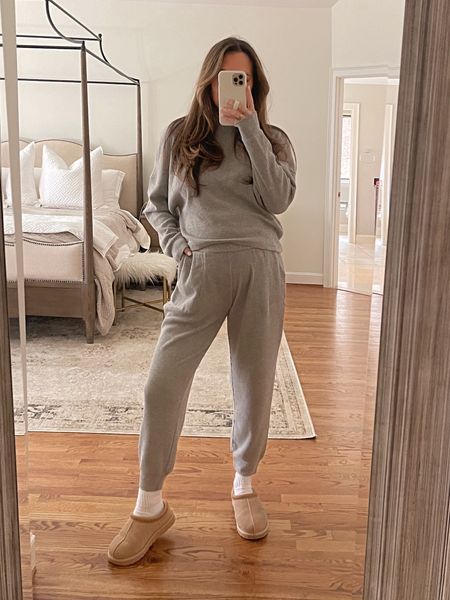 Waffle knit set from Abercrombie, runs true to size (I sized up one size to M for the bump). Use code CYBERAF for an extra 15% off. 

Pregnancy pajamas, postpartum outfit, cozy maternity  

#LTKCyberWeek #LTKsalealert #LTKbump