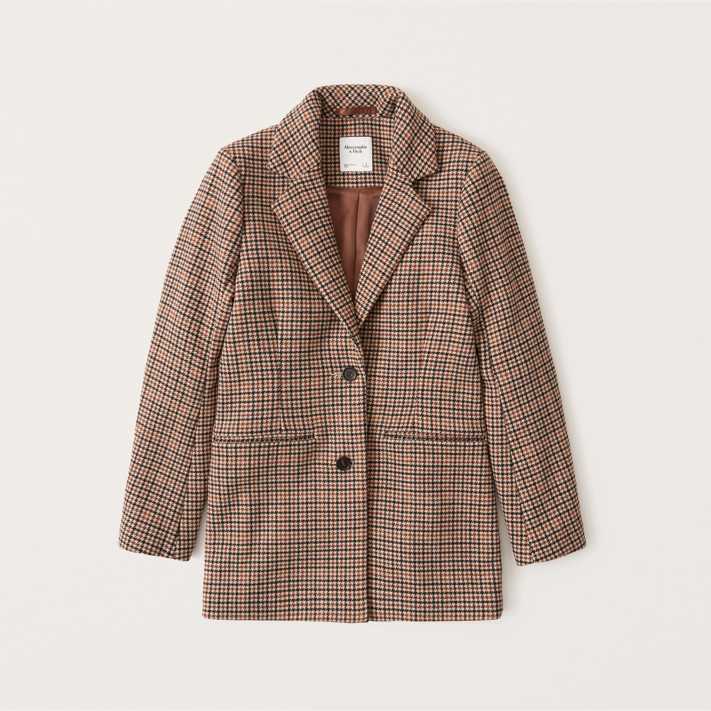 Wool-Blend Blazer Coat | Abercrombie & Fitch (US)