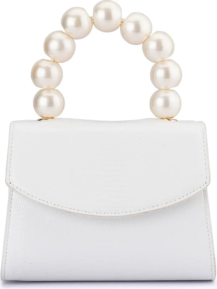 Olga Berg Peta Faux Pearl Top Handle Bag | Nordstrom | Nordstrom