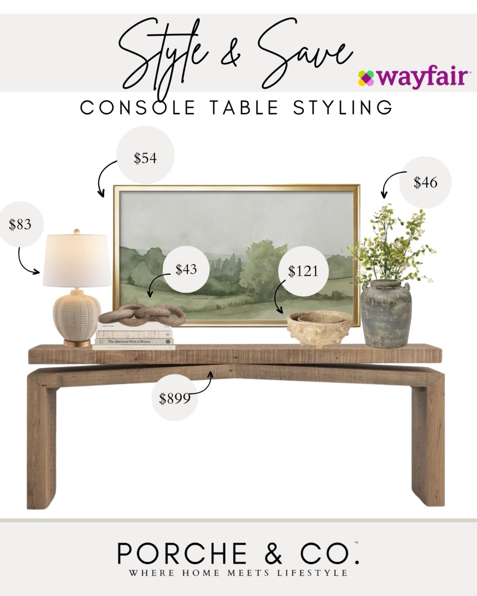 Style & save, Wayfair, Wayfair console table, console table styling, console table decor
#moodboard #visionboard #porcheandco

#LTKHome #LTKStyleTip