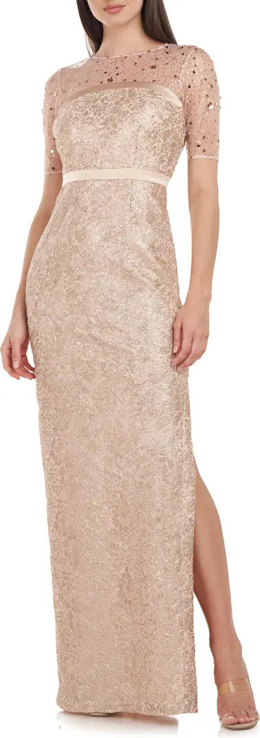 Maisie Illusion Column Gown | Nordstrom