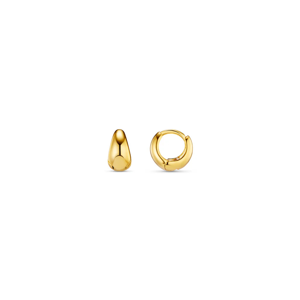 Tiny Tapered Micro Hoop Earrings - Gold | Orelia