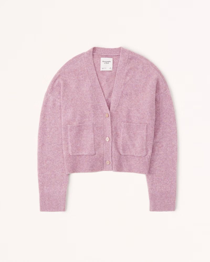 Classic Short Cardigan Purple Cardigan Cardigans Pink Cardigan Fall Outfits 2022 Abercrombie Outfit | Abercrombie & Fitch (US)