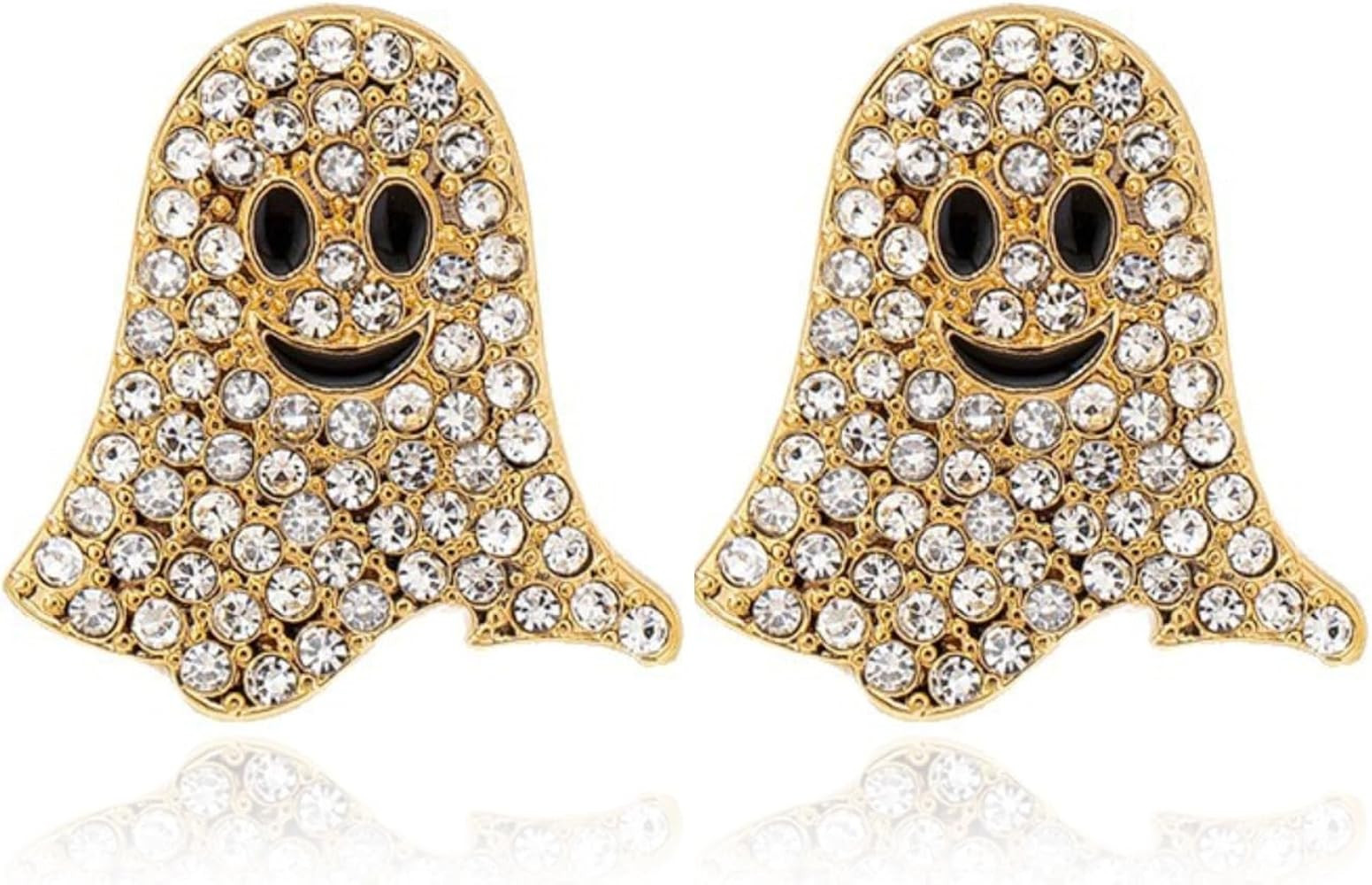Halloween Earrings for Women Cute Ghost Stud Earrings Rhinestone Accent Costume Jewelry Trendy Gi... | Amazon (US)