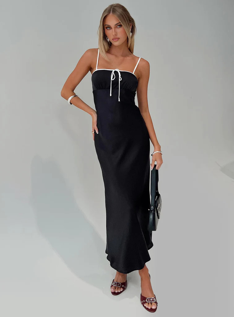Vasiliki Maxi Dress Black / White | Princess Polly US