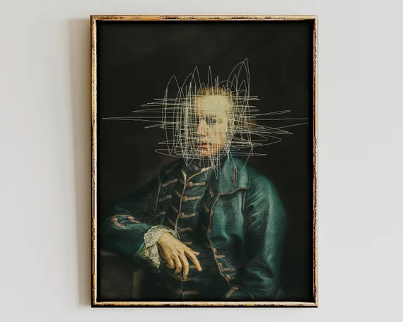 Antique Oil Painting Altered Portrait of a Man Printable - Etsy | Etsy (US)