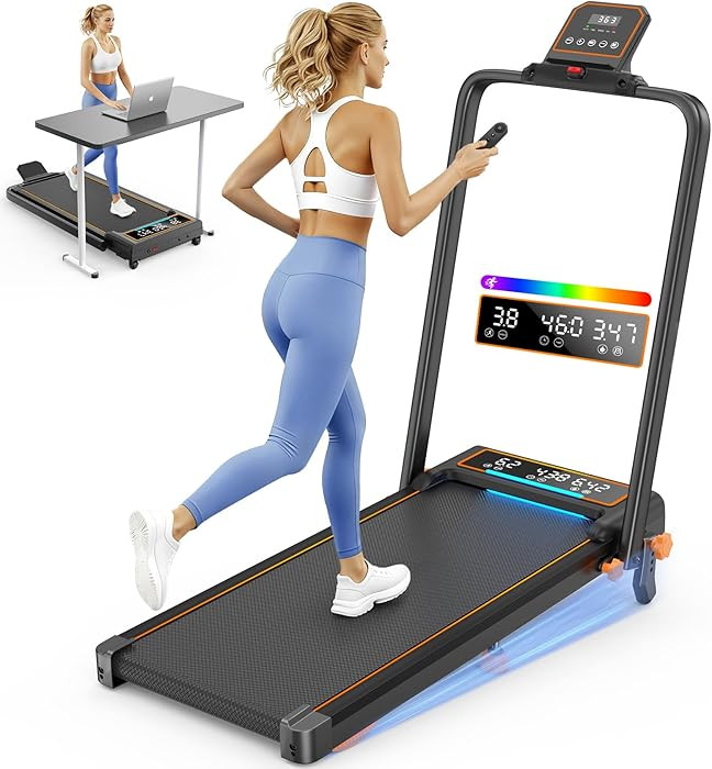 Walking Pad Treadmill with 15% Incline & Dual LED Display, 4 in 1 Walking Pad with Handle Bar, 3.... | Amazon (US)