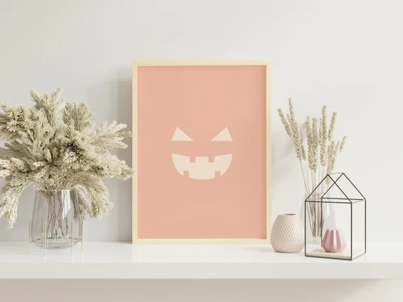 Halloween Print Art Print, Printable Wall Art, Fall Autumn Digital Print Wall Art, Boho Decor, Wa... | Etsy (US)