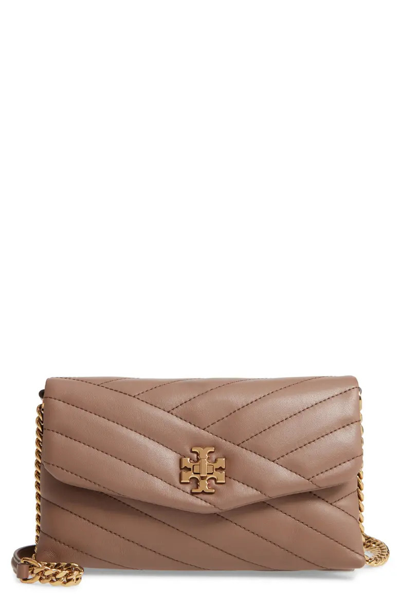 Kira Chevron Quilted Leather Wallet on a Chain | Nordstrom