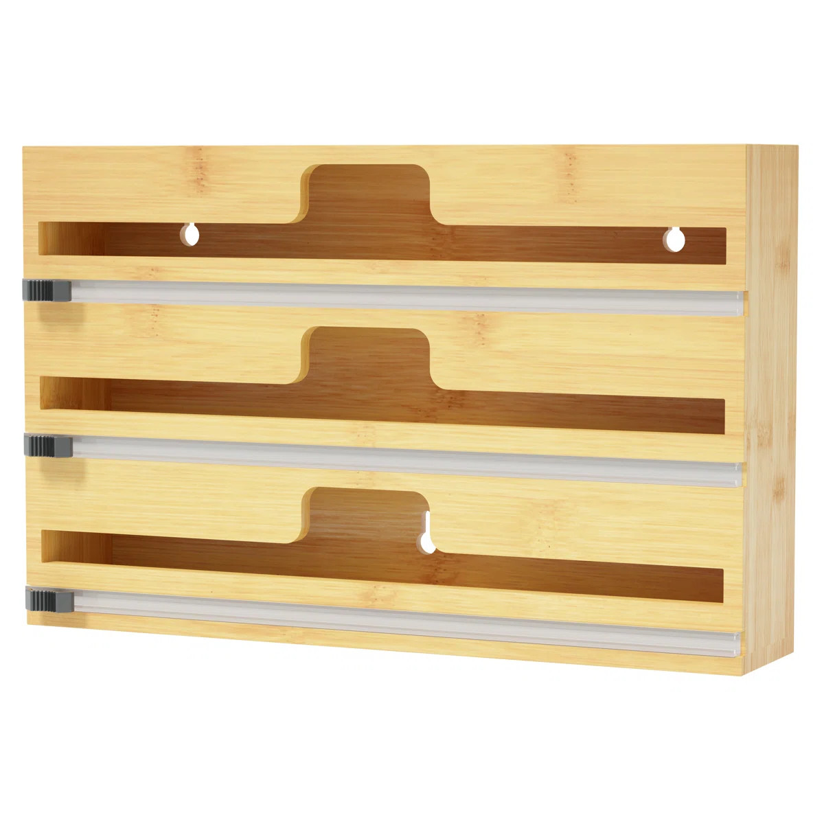 WrapNeat 3-in-1 Bamboo Wrap Dispenser with Cutter & Labels, Plastic Wrap, Aluminum Foil & Wax Pap... | Wayfair North America