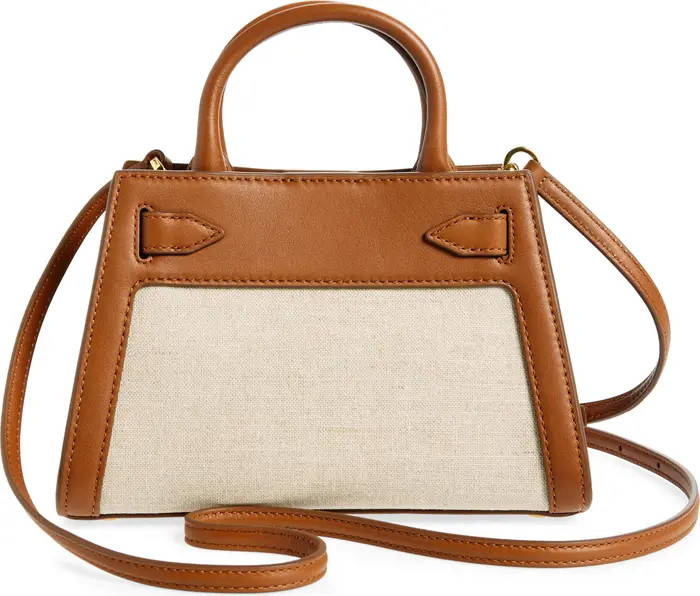 Veronica Beard Mini Dash Canvas & Leather Top Handle Bag | Nordstromrack | Nordstrom Rack