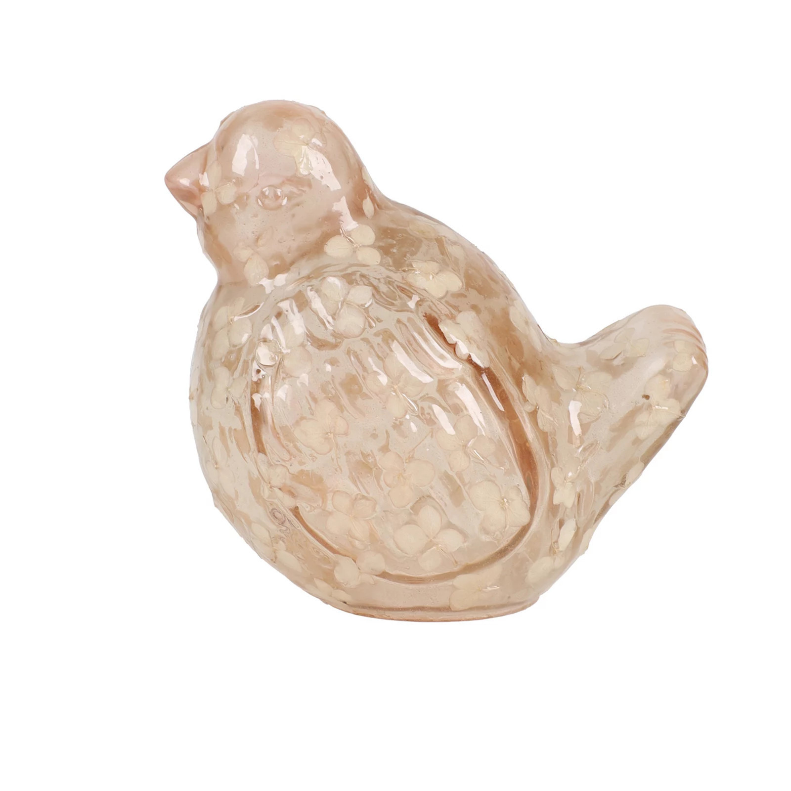 Everyday Decor Pressed Flower Glass Bird Table Decor, Pink | Kohl's