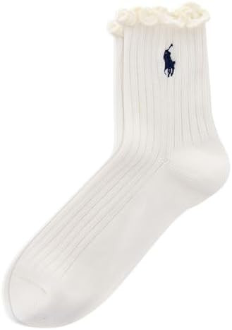 POLO RALPH LAUREN womens Lettuce Edge Ankle Socks - 1 Pair Pack - Sustainable Cotton Comfort | Amazon (US)