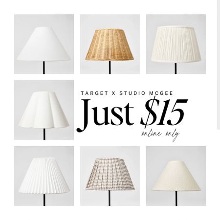 $15 Lampshades at Target.

Yes, just $15!

Have you noticed how expensive cute lampshades are? These are a bargain and I filled my cart. These will NOT last. 

#lampshades #targetfinds #stealsanddeals #newarrivals #targethome #targetdeals #lighting #homedecor #livingroom #bedroom #homeinspo #amazonfinds #walmartfinds

#LTKFindsUnder50 #LTKFindsUnder100 #LTKHome