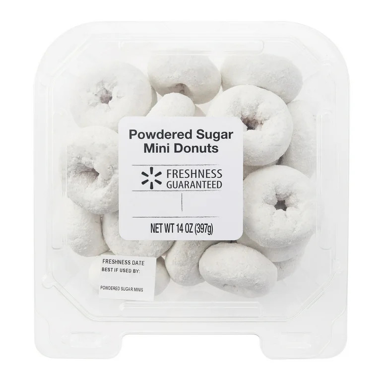 Freshness Guaranteed Powdered Sugar Mini Donuts, 14 oz | Walmart (US)