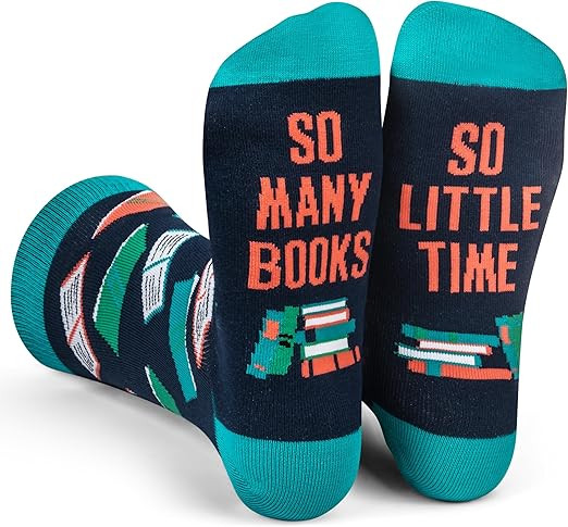 Lavley Book and Reading Socks - Funny gift for book lovers - Cozy socks for men and women - Great... | Amazon (US)