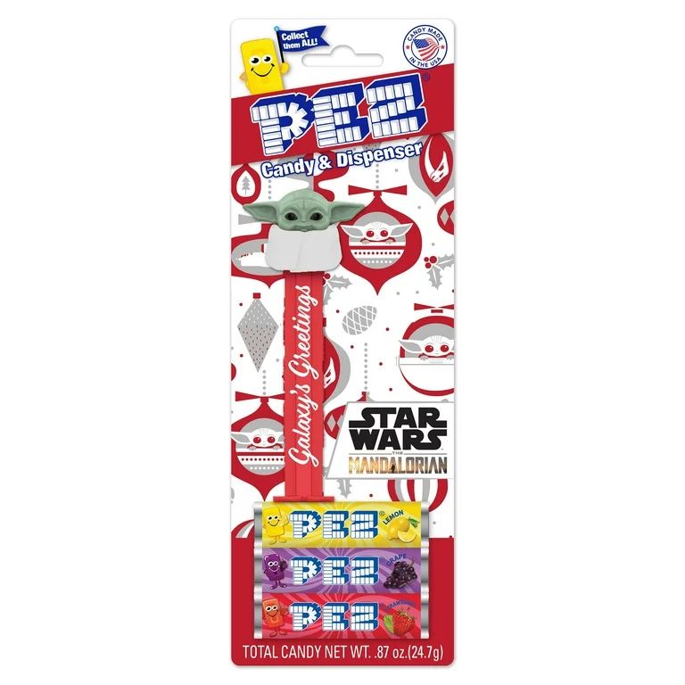 PEZ Candy, Mandalorian Holiday Grogu Dispenser, 3 Refills, 1 Count, 0.87oz | Walmart (US)