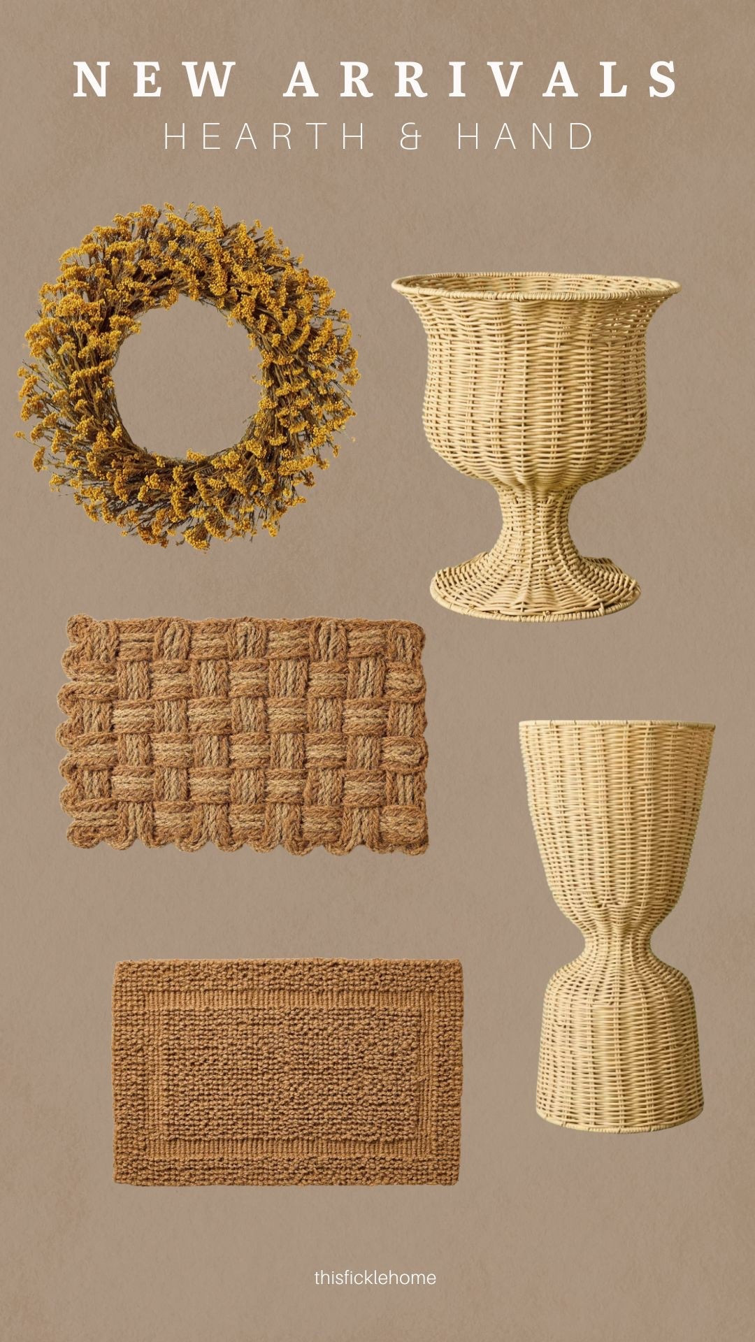 New porch decor from the Hearth & Hand collection at Target!

Rattan outdoor planter. Front door wreath. Doormat. Braided doormat.

#LTKSeasonal #LTKHome