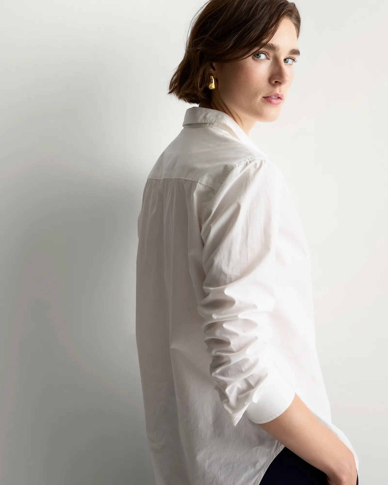 100% Organic Cotton Poplin Long Sleeve Shirt | Quince