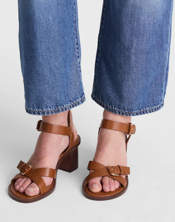 The Corinna Buckle-Strap Heeled Sandal | Madewell