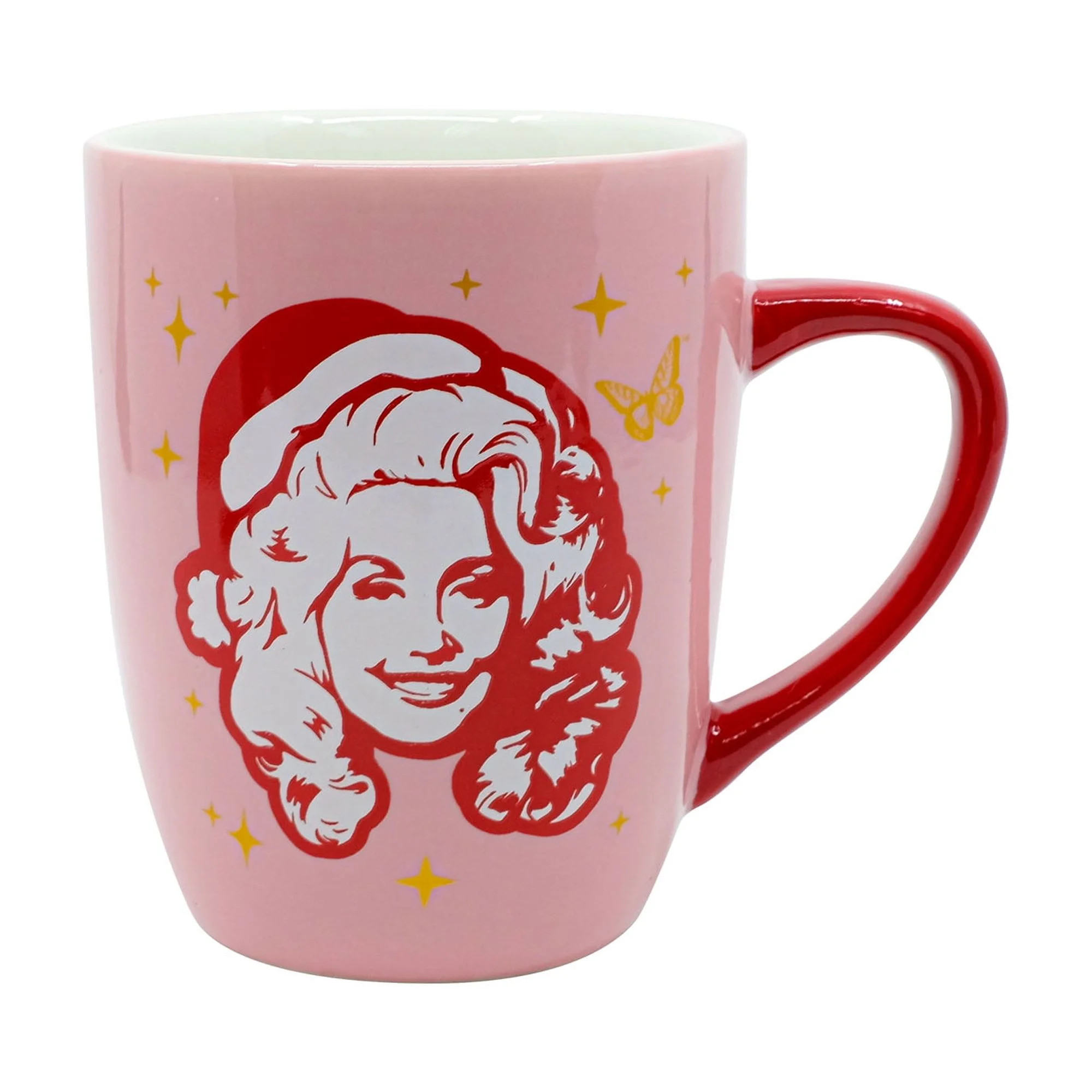 Dolly Parton Pink Ceramic Mug - 12 Ounce Coffee Cup with Iconic Design | Walmart (US)