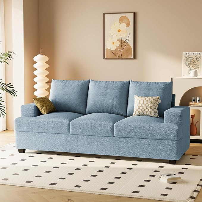 Couches for Living Room, 89" Sofa Couch with Extra Deep 3 Seats, Tool-Free Setup Sofa Bed, Modern... | Amazon (US)